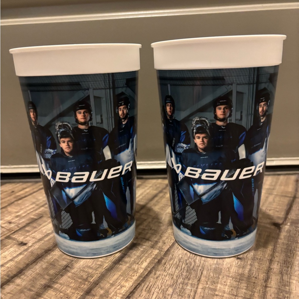 Bauer Hockey Beverages Cups Plastic Lot of 2 Brand New